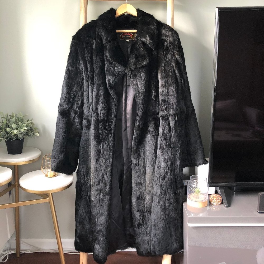 Casablanca Rabbit Fur Long Coat